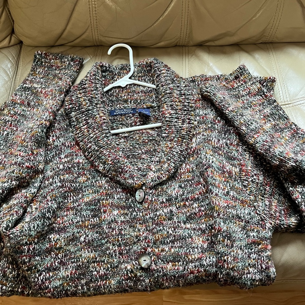 Wind River beating long cardigan Multi color L